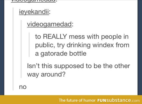 Please don't drink windex