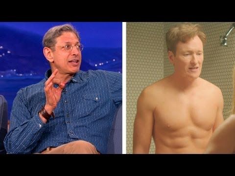 Jeff Goldblum Admires Conan's 6-Pack
