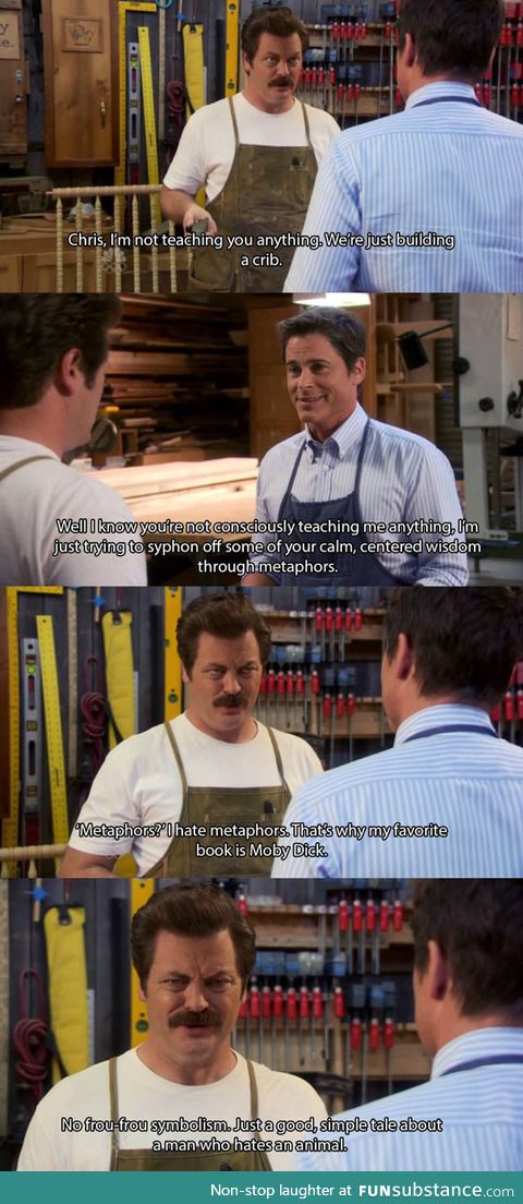 Ron Swanson Doesn't Like Metaphors