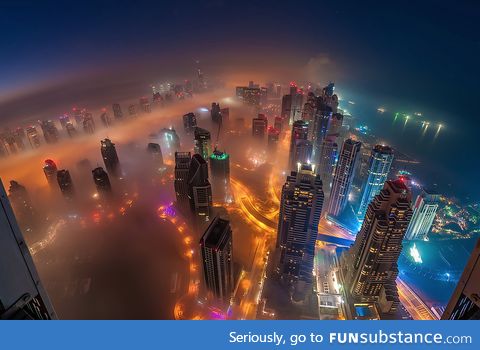 Dubai above the clouds