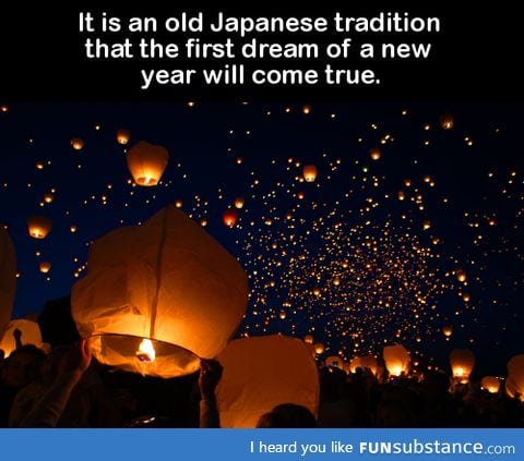 It is an old Japanese tradition that the first dream of a new year will come true