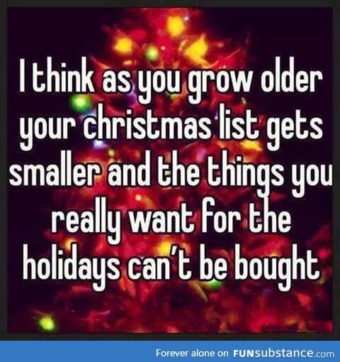 Christmas changes as you grow older