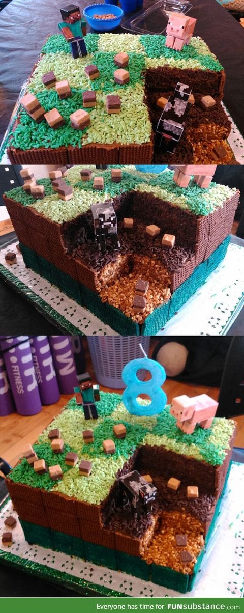 Creative minecraft cake