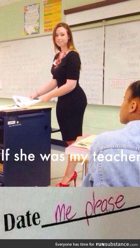 Attractive teacher