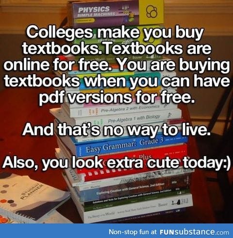 Don't pay for college books