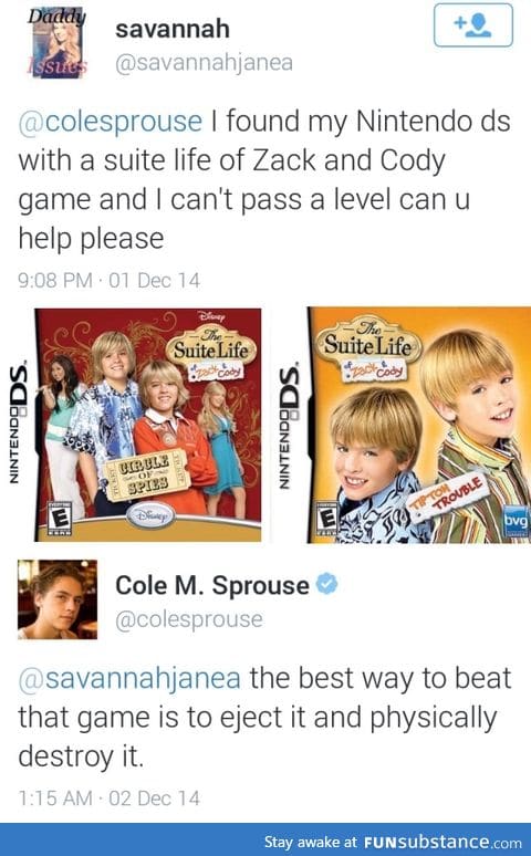 the most useful walkthrough by cole sprouse