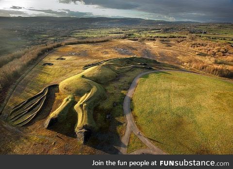 Gigantic Raised-earth Horse Sculpture in Wales