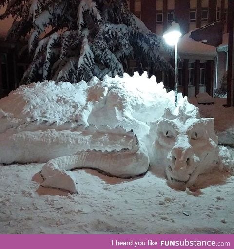 Awesome snow-dragon