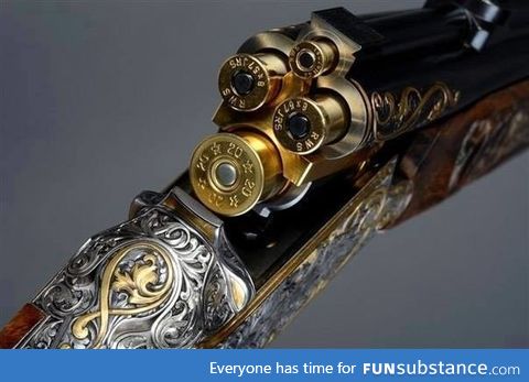 A gun with four barrels