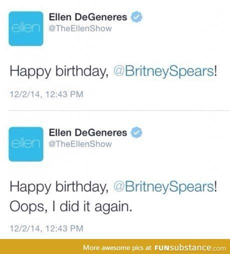 Ellen did it