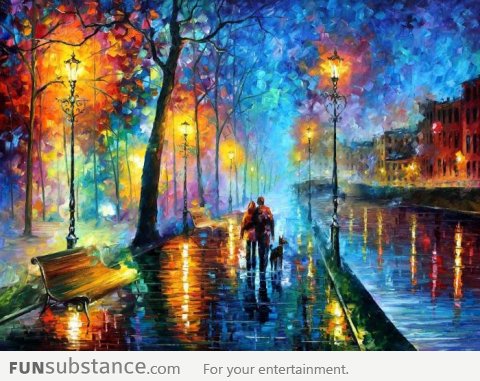 An amazing oil painting by Leonid Afremov