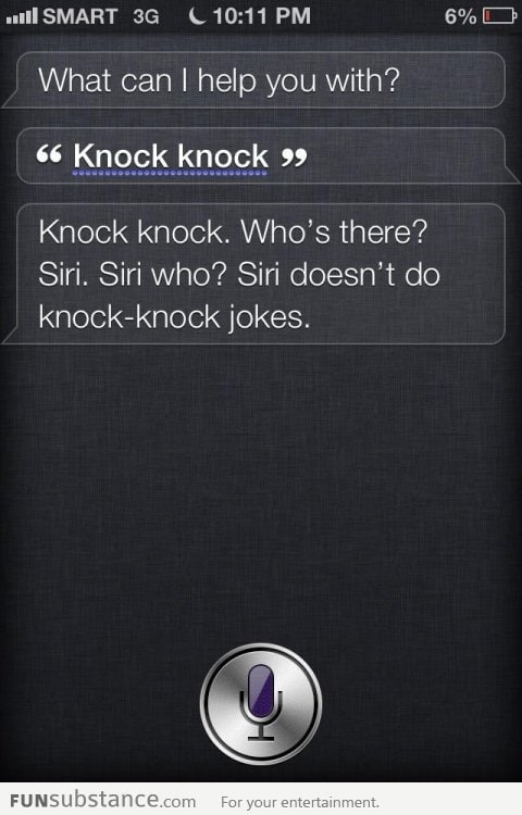 Anti "knock-knock joke" Siri