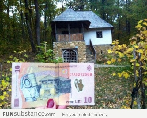 Find the house on the 10 bill (Romania)!