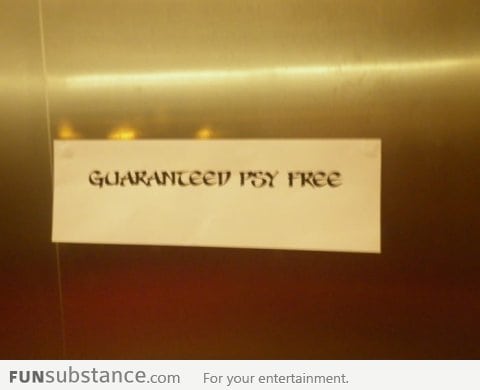 On an elevator in Ireland