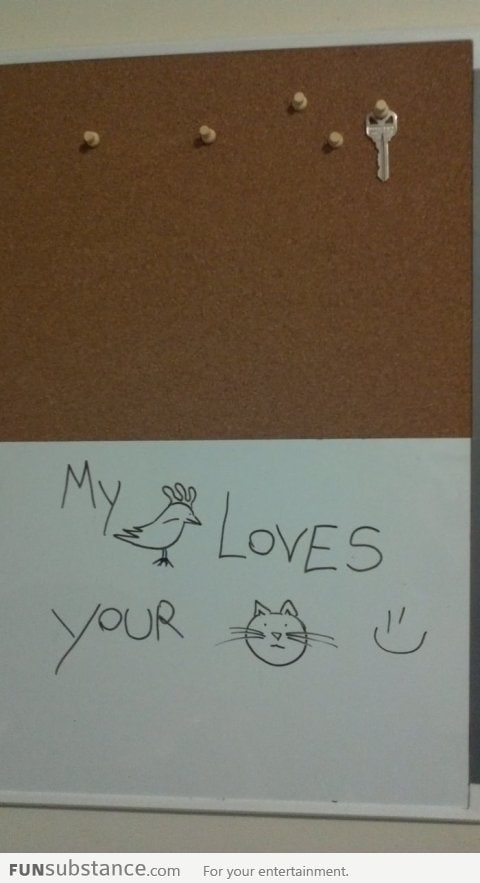 The message my wonderful bf leaves me