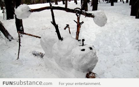 The weight-lifting snowman!