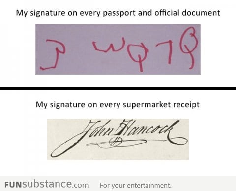 When important signatures are needed