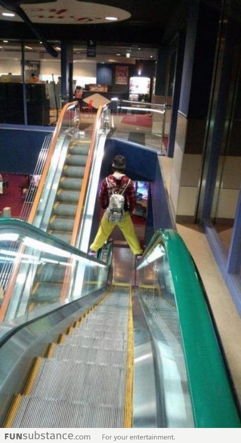 Because standing on escalator steps is too mainstream