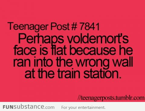 Why Voldemort's nose is flat