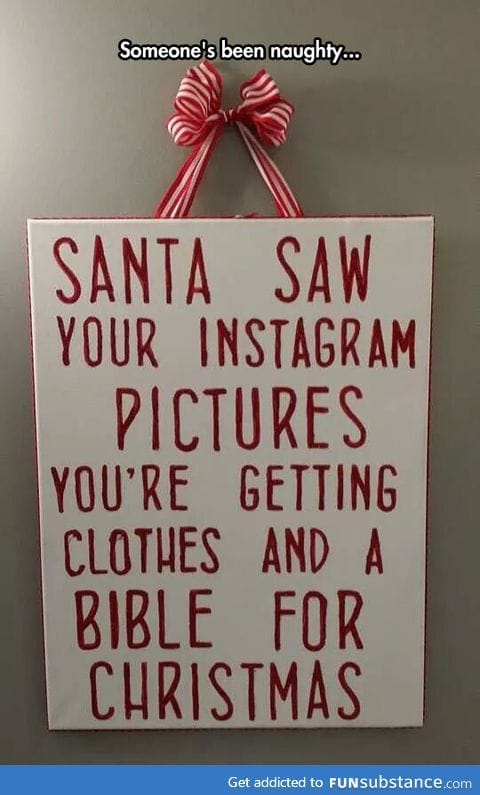 Santa follows you on instagram