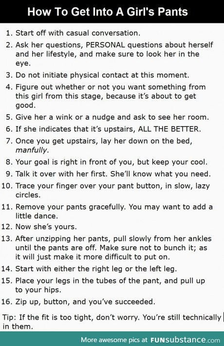 How to get into a girl's pants