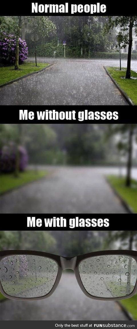 How people with glasses see the world