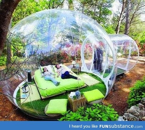 Imagine watching the rain inside of this bubble