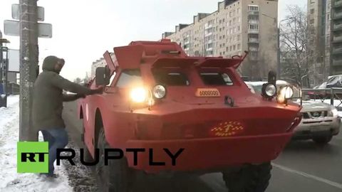 Only in Russia, an armored taxi