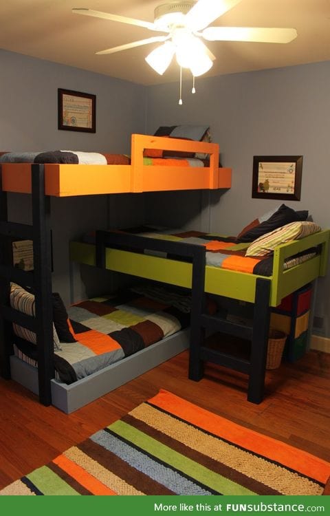 Custom triple bunk beds