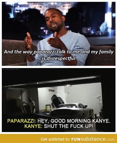 Kanye going all "Kanye" on us