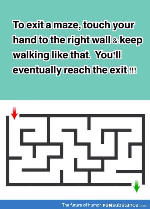 How to exit a maze