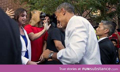 Obama greets supporters