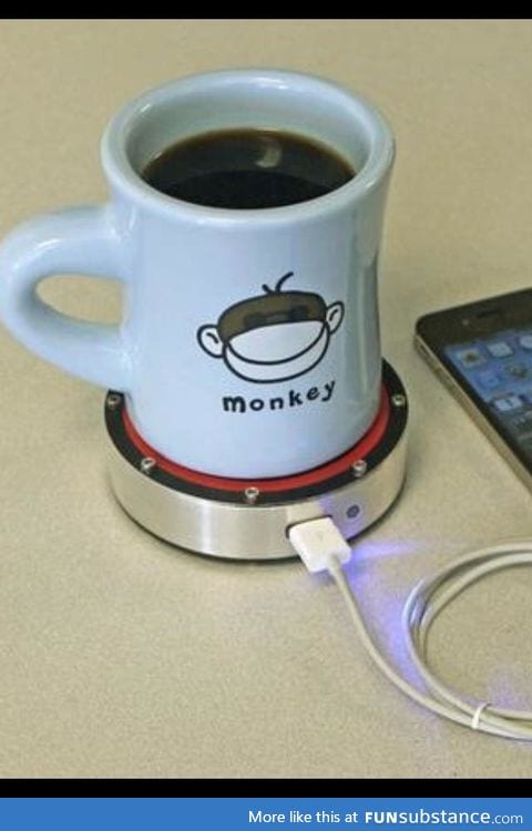 Charge your phone from the heat of your coffee