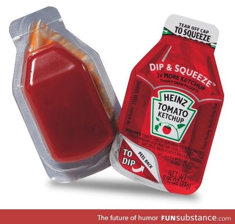 It's 2015, these ketchup sachets should be everywhere by now