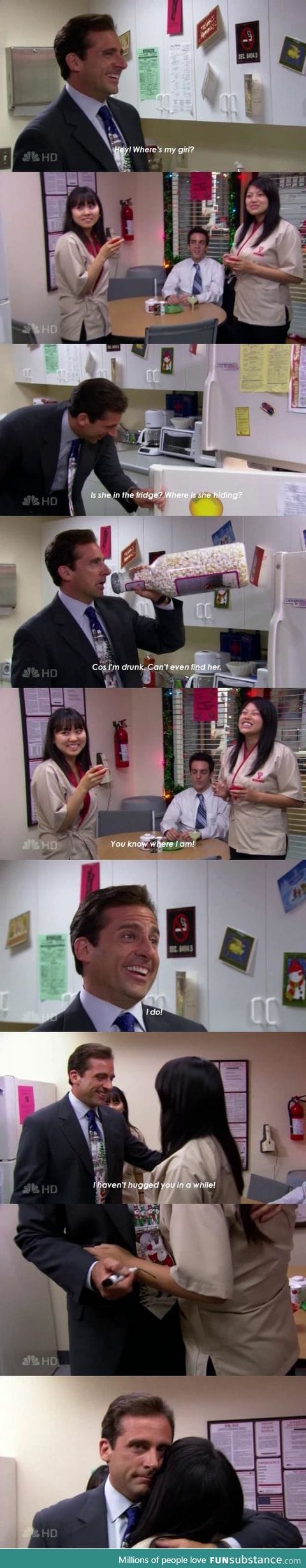 Michael forgetting which one was his date is one of the funniest scenes from The Office