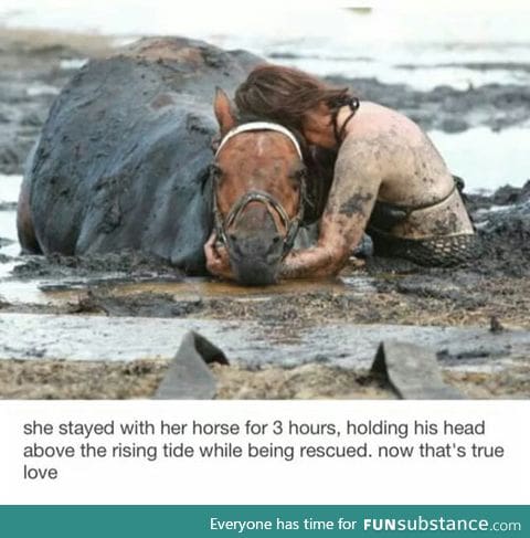 Her horse needed her