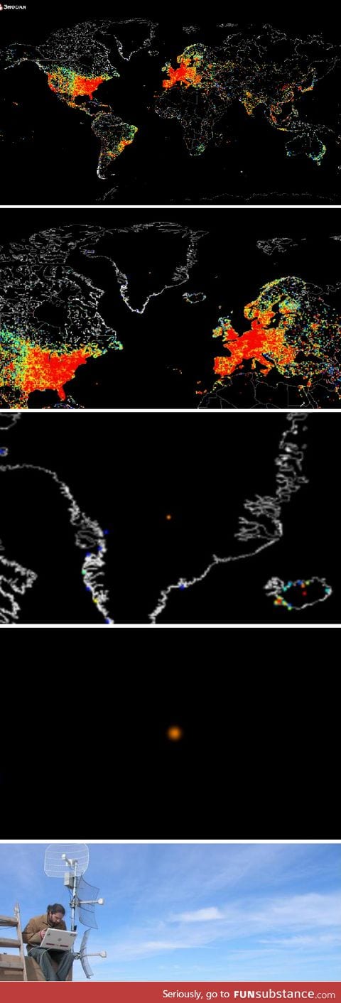 Map of global internet usage