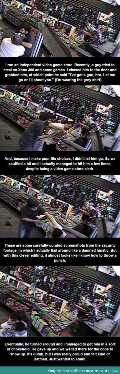 Owner of video game store fights off thief