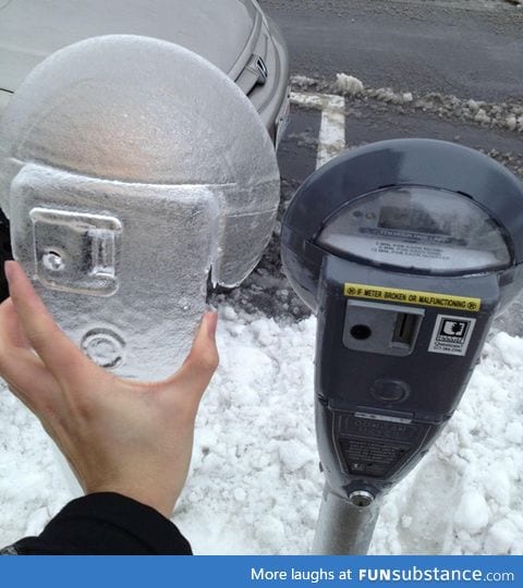 Perfect parking meter ice mold