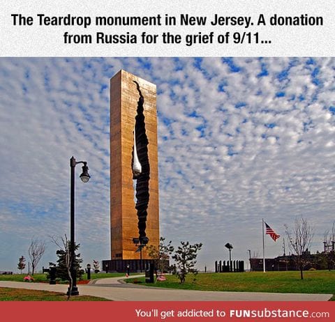 The teardrop monument