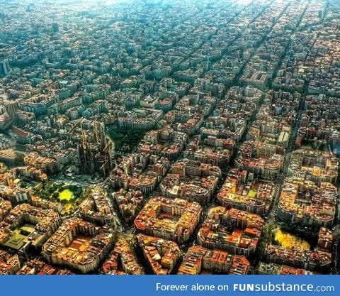 This is why you take a helicopter tour above Barcelona