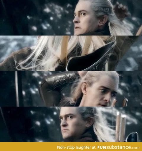 Lest we forget, the first time we see Legolas run out of arrows