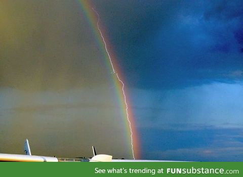 When lightning meets a rainbow