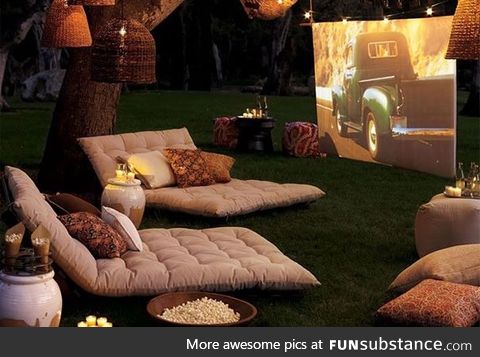 this outdoor movie theater is just what I need