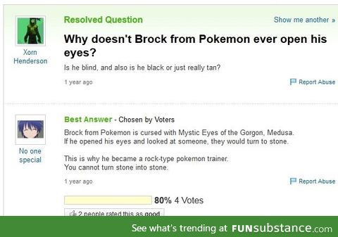 Brock and his eye problems