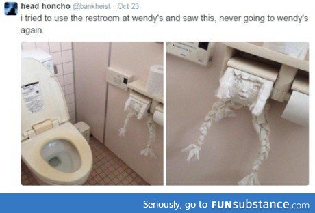 Wendy's in the toilet