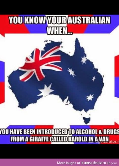 If you're not an Aussie this may freak you out...