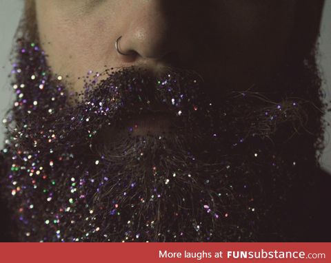 If there is one thing more permanent than a tattoo.. It's a glitter beard