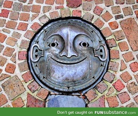 Manhole cover in Japan