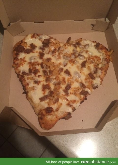 Valentine's pizza (this is a thing, an actual thing)